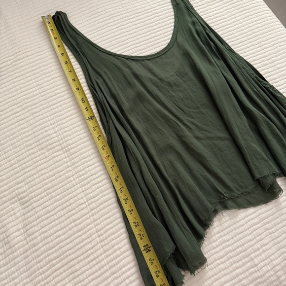Free People Low Back Swing Tank Top in Green (Size Small) - Picture 3 of 7